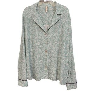 🕊 YARGICI Floral Pajama Shirt Blouse XS - S